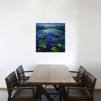 Water Lilies Magic // Mona Edulesco (18"W x 18"H x 0.75"D)