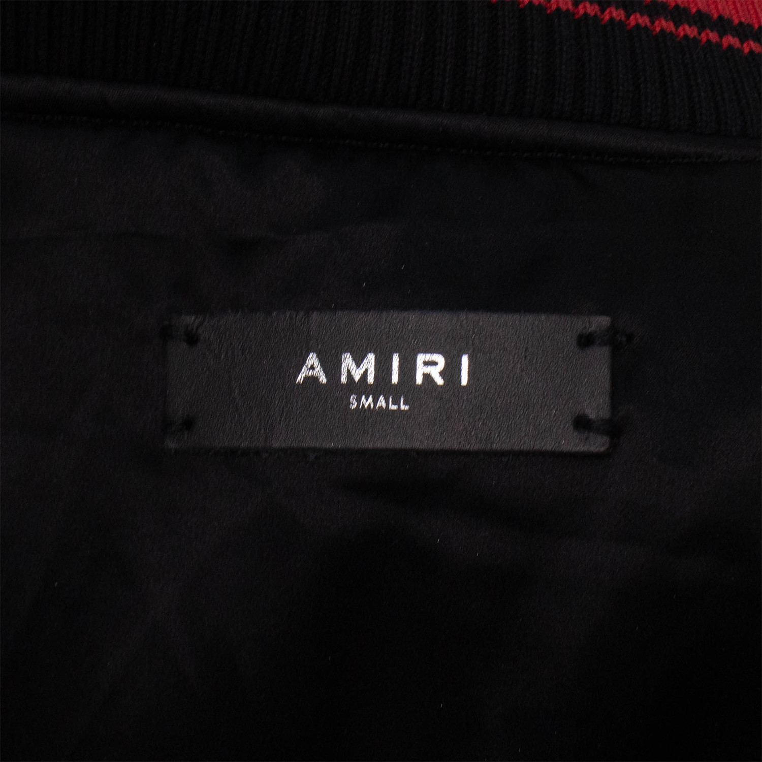 Amiri // Metallic Silk Baseball Bomber Varsity Jacket // Red (XS ...