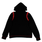 Amiri // Varsity Cotton And Leather Hoodie Sweatshirt // Black (XL)