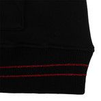 Amiri // Varsity Cotton And Leather Hoodie Sweatshirt // Black (XL)