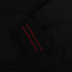 Amiri // Varsity Cotton And Leather Hoodie Sweatshirt // Black (XS)