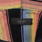 Amiri // Cotton Striped Knit Zip Up Baja Hoodie Sweater // Multicolor (2XL)