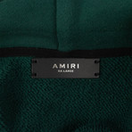 Amiri // Cotton And Leather Hoodie Sweatshirt // Green (2XL)