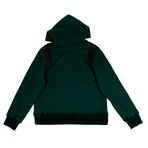 Amiri // Cotton And Leather Hoodie Sweatshirt // Green (2XL)