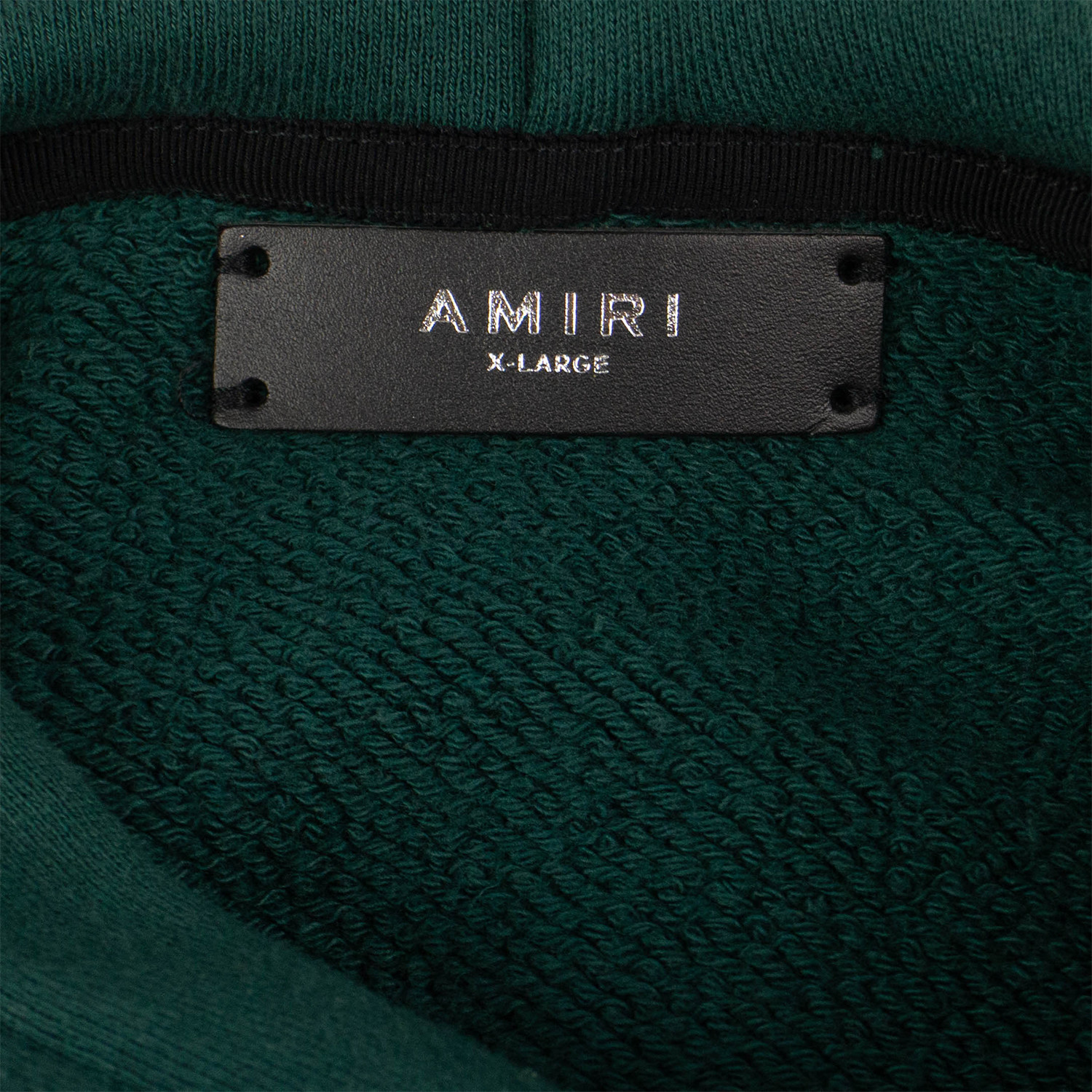 Amiri // Cotton And Leather Hoodie Sweatshirt // Green (XS) - Amiri ...