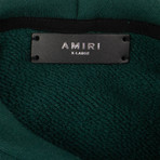 Amiri // Cotton And Leather Hoodie Sweatshirt // Green (2XL)