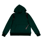 Amiri // Cotton And Leather Hoodie Sweatshirt // Green (2XL)