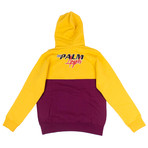 Palm Angels // Racing Team Hoodie // Purple + Yellow (L)
