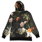 Palm Angels // Macro Flowers Pull Over Hoodie // Multicolor (S)