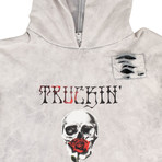 Alchemist // Perfect Trucker Pullover Hoodie Sweatshirt // Gray (XL)