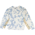 Alchemist // Tie Dye Shakedown Sweatshirt // White + Blue (XS)