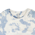 Alchemist // Tie Dye Shakedown Sweatshirt // White + Blue (XS)