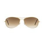 Cockpit Sunglasses // Gold + Brown Gradient