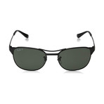 Men's Signet Polarized Sunglasses // Black + Crystal Green