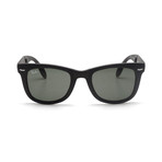 Unisex Folding Wayfarer Sunglasses // Matte Black
