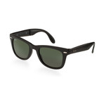 Unisex Folding Wayfarer Sunglasses // Shiny Black