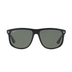Unisex Polarized Boyfriend Sunglasses // Black + Green