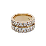 Estate 18k Yellow Gold Diamond Cluster Ring // Ring Size: 7