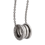 Vintage Bulgari 18k White Gold B.Zero1 Pendant Necklace