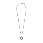 Vintage Bulgari 18k White Gold B.Zero1 Pendant Necklace