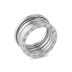 Vintage Bulgari 18k White Gold B.Zero1 4 Band Ring // Ring Size: 6.25