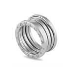 Vintage Bulgari 18k White Gold B.Zero1 4 Band Ring // Ring Size: 6.25