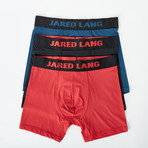Boxer Brief // Pack of 3 // Black + Blue + Red (XL)