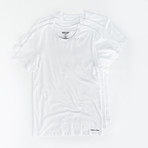 Crew Neck T-Shirt // Pack of 3 // White (M)
