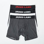 Boxer Brief // Pack of 3 // White + Black + Dotted Black (XL)