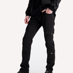 7-Pocket Slim-Fit Cargo Pants // Black (34WX31L)