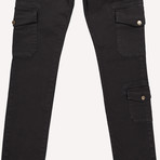 7-Pocket Slim-Fit Cargo Pants // Black (34WX31L)