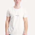 Classic Fit Embossed Logo Crewneck T-Shirt // White (M)