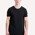 Classic Fit Embossed Logo Crewneck T-Shirt // Black (L)