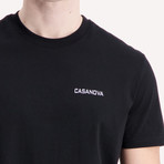 Classic Fit Casanova Digital Print Crewneck T-Shirt // Black (L)