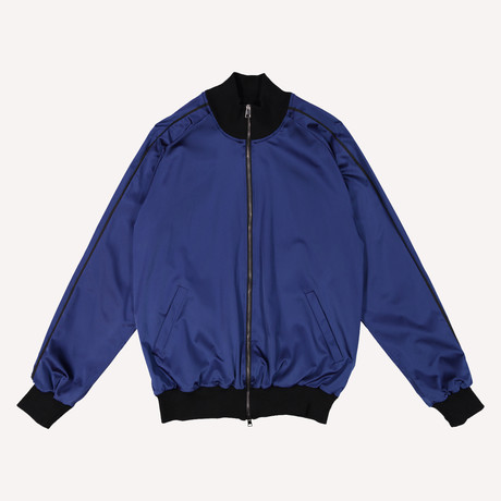 Track Jacket + Black Piping // Blue (S)