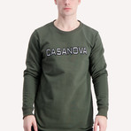 Logo Embroidery Crewneck Sweatshirt // Green (S)