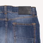 5-Pocket Low Rise Distressed Skinny Jeans // Blue (32WX31L)