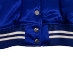 Amiri // Silk Baseball Bomber Jacket // Blue (M)