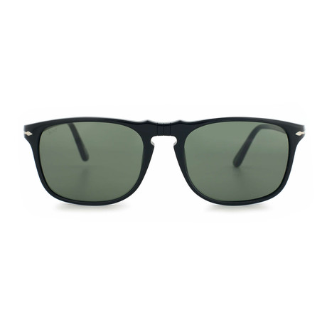 Rectangle Sunglasses // Black + Green