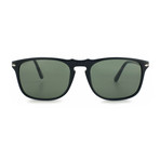 Rectangle Sunglasses // Black + Green