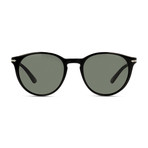 Classic Round Sunglasses // Black Polarized