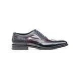 Fred Wingtip Oxford // Black + Violet (Euro: 43)