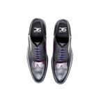 Fred Wingtip Oxford // Black + Violet (Euro: 43)