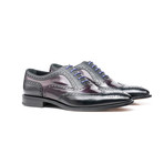 Fred Wingtip Oxford // Black + Violet (Euro: 43)