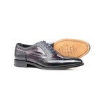 Fred Wingtip Oxford // Black + Violet (Euro: 43)