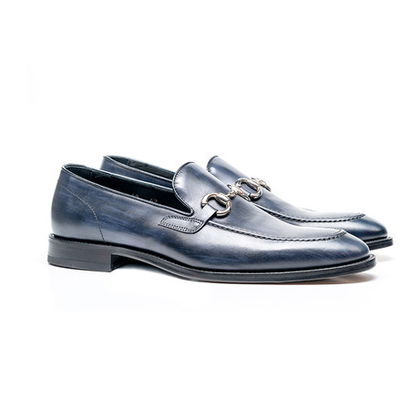 Gianni Horsebit Loafer // Blue (Euro: 40)