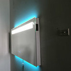 Icon LED Mirror // Dimmer + Bluetooth + Chromo Therapy + Defogger // 60"L x 30"W