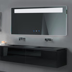 Icon LED Mirror // Dimmer + Bluetooth + Chromo Therapy + Defogger // 60"L x 30"W