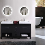 Sol Round Backlit Mirror // 22" Diameter