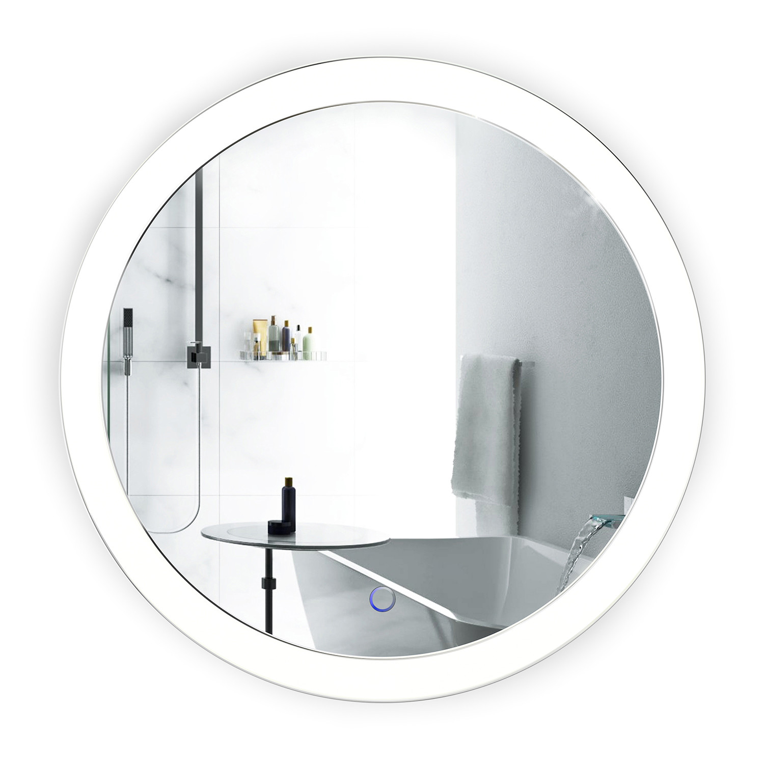 Sol Round Backlit Mirror // 22" Diameter Krugg Touch of Modern